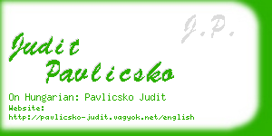 judit pavlicsko business card